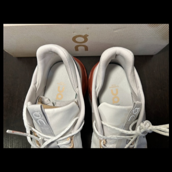 On Cloudnova Flux Sneakers/Shoes Undyed White & Auburn Mens Size 9.5 - Picture 6 of 16